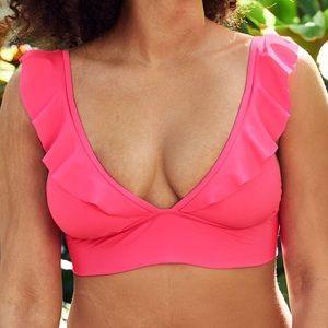 American Eagle hot pink swimsuit top